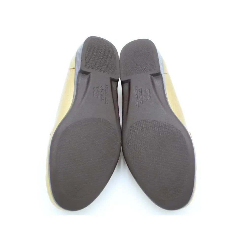 SAS Loafers Womens Size 6 Wide Gold Metallic Leather Horse Bit Comfort Shoe